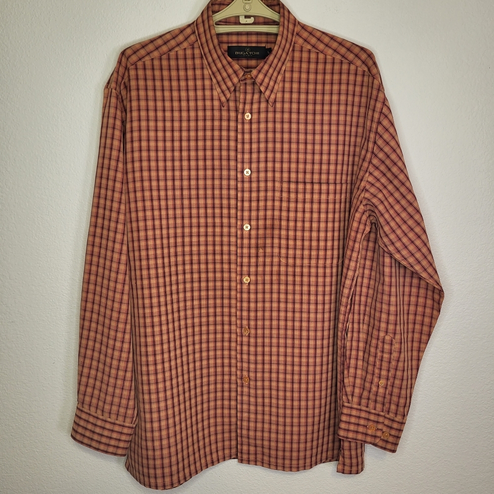 Bugatchi Uomo Dress Shirt size Large